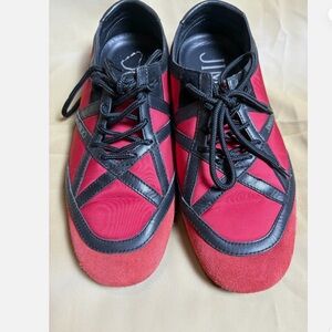 Jimmy Choo Red and Black Sneakers